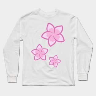 Pink Frangipani Long Sleeve T-Shirt